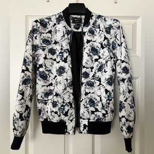 Forever21 Floral Bomber Jacket